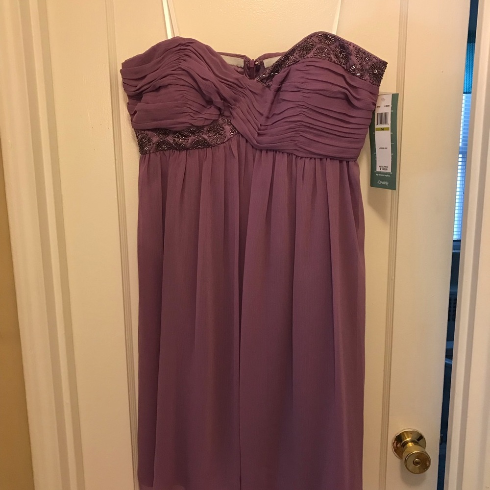 Strapless Purple Dress NWT
